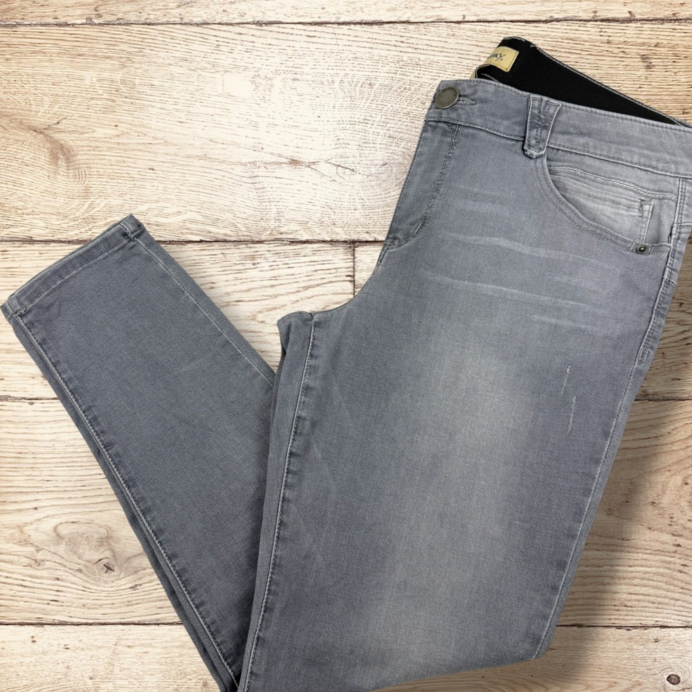 DEMOCRACY "AB"‎ Solution Skinny Medium Wash Distressed Skinny Jeans Gray Size 8